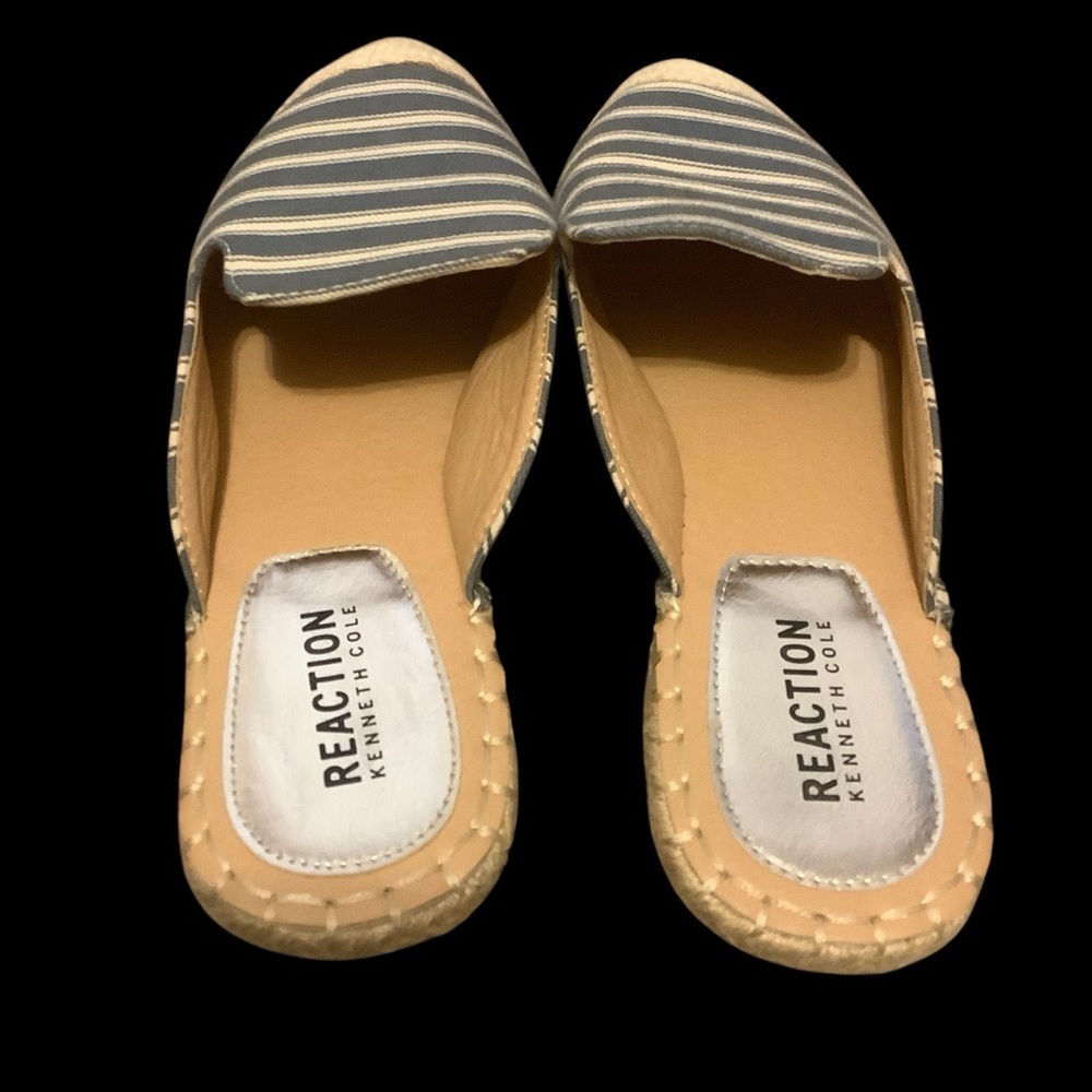 Kenneth Cole Reaction Blue & White Striped Espadrille Slide Sandals/ Size 9 - Picture 6 of 11